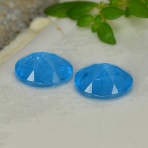 Achetez naturel 0.74ct Bleu intense Apatite gems, Coupe ovale, En provenance Madagascar chez GemSelect. En stock, livraison internationale!