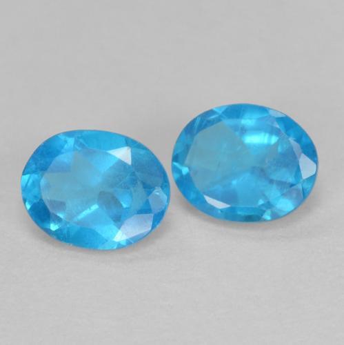 Achetez naturel 0,72ct bleue apatite gems, coupe ovale, en provenance madagascar chez gemselect. en stock, livraison internationale!