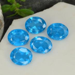 Achetez naturel 1.66ct Bleu intense Apatite gems, Coupe ovale, En provenance Madagascar chez GemSelect. En stock, livraison internationale!