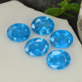 Achetez naturel 1.66ct Bleu intense Apatite gems, Coupe ovale, En provenance Madagascar chez GemSelect. En stock, livraison internationale!