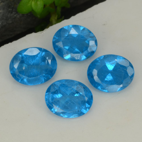 Achetez naturel 1.34ct Bleu intense Apatite gems, Coupe ovale, En provenance Madagascar chez GemSelect. En stock, livraison internationale!