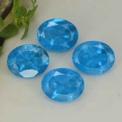 Achetez naturel 1,60ct bleue apatite gems, coupe ovale, en provenance madagascar chez gemselect. en stock, livraison internationale!