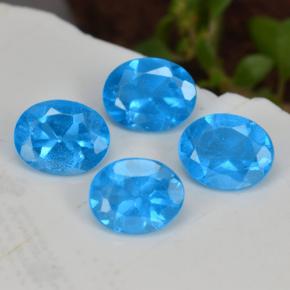 Achetez naturel 1,33ct bleue apatite gems, coupe ovale, en provenance madagascar chez gemselect. en stock, livraison internationale!