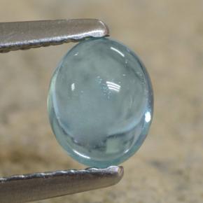 Apatite bleue naturelle coupe ovale, 0,51 ct, transparent