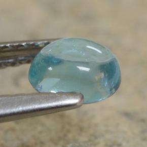 Apatite bleue naturelle coupe ovale, 0,51 ct, transparent