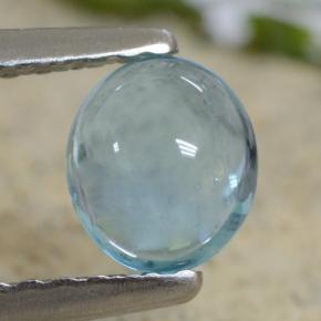 Apatite Bleu verdâtre naturelle Coupe ovale, 0.54 ct, Transparent