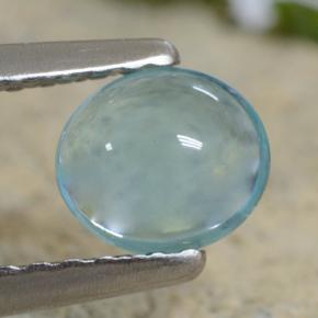 Apatite Bleu verdâtre naturelle Coupe ovale, 0.54 ct, Transparent