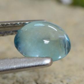 Apatite Bleu verdâtre naturelle Coupe ovale, 0.54 ct, Transparent