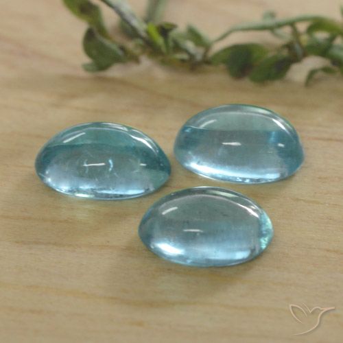 1.43ctw Naturel Bleu verdâtre vif Apatite, ovale, Transparent