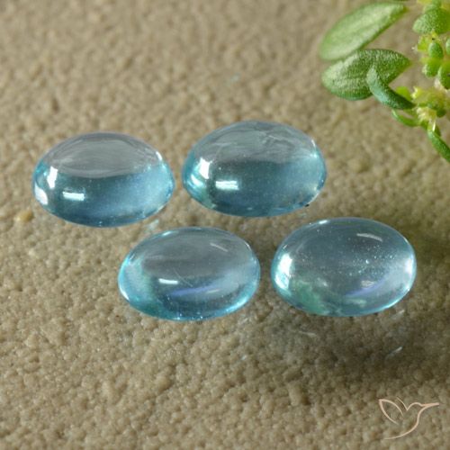1.32ctw Naturel Bleu verdâtre vif Apatite, ovale, Transparent