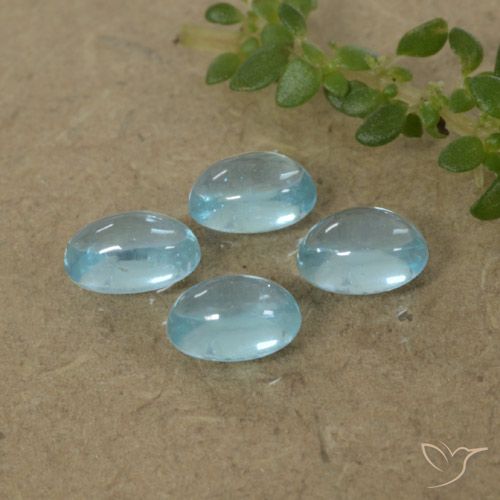 1.37ctw Naturel Bleu verdâtre léger Apatite, ovale, Transparent