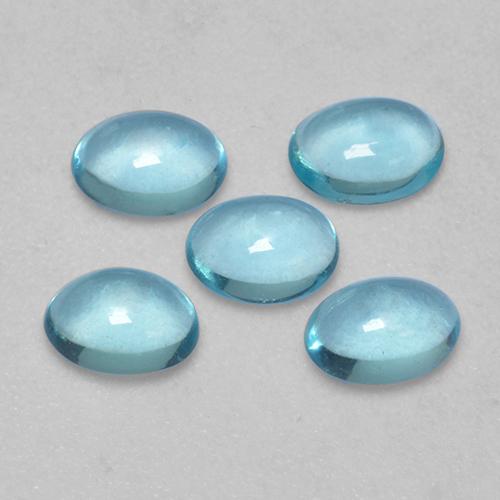 1.90ctw Naturel Vert bleu clair Apatite, ovale, Transparent