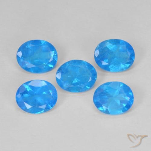 Achetez naturel 1,82ct bleue apatite gems, coupe ovale, en provenance madagascar chez gemselect. en stock, livraison internationale!