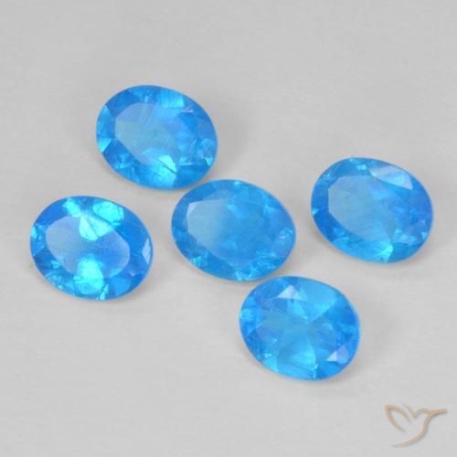 Achetez naturel 1,82ct bleue apatite gems, coupe ovale, en provenance madagascar chez gemselect. en stock, livraison internationale!