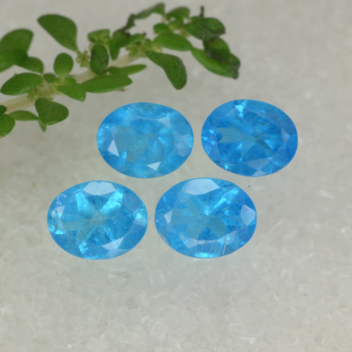 Achetez naturel 1.43ct Bleu Apatite gems, Coupe ovale, En provenance Madagascar chez GemSelect. En stock, livraison internationale!