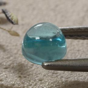Apatite Bleu vert moyen naturelle Coupe roude, 0.86 ct, Transparent