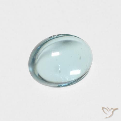 Apatite Bleu-vert léger naturelle ovale, 0.93 ct, Transparent