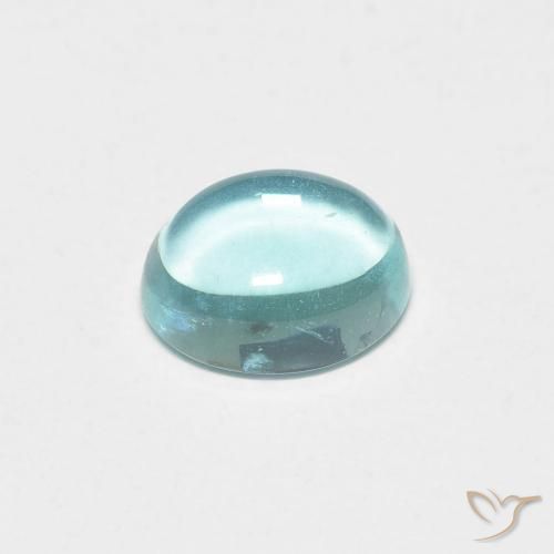 Apatite Bleu-vert léger naturelle ovale, 0.93 ct, Transparent