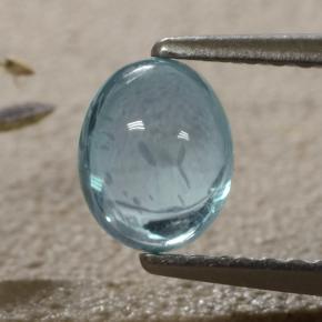Apatite bleue naturelle coupe ovale, 0,94 ct, transparent