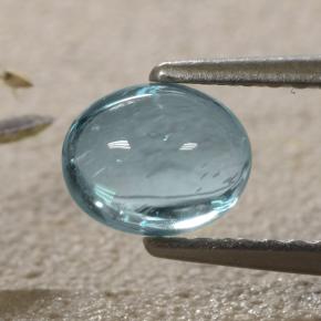 Apatite bleue naturelle coupe ovale, 0,94 ct, transparent