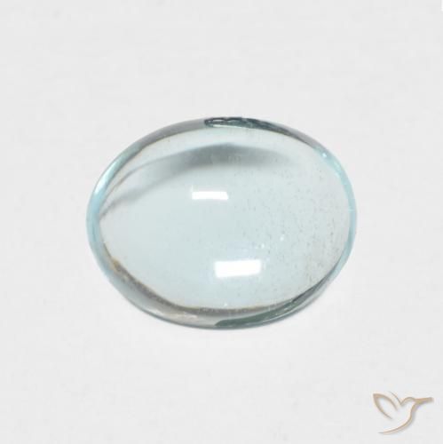 1.21ct Naturel Bleu-vert léger Apatite, ovale, Transparent