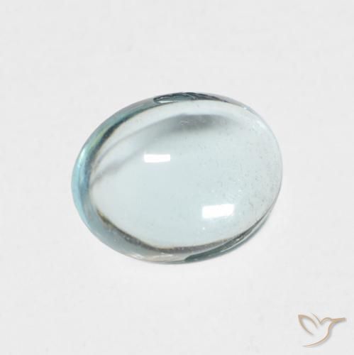 Apatite Bleu-vert léger naturelle ovale, 1.21 ct, Transparent