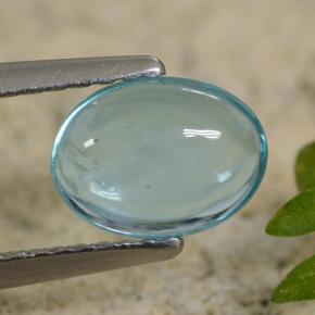 Apatite bleue naturelle coupe ovale, 1,07 ct, transparent