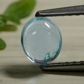 Apatite bleue naturelle coupe ovale, 0,58 ct, transparent