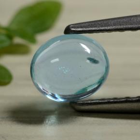 Apatite bleue naturelle coupe ovale, 0,58 ct, transparent