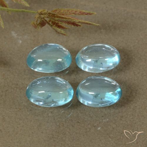 1.91ctw Naturel Bleu clair Apatite, ovale, Transparent