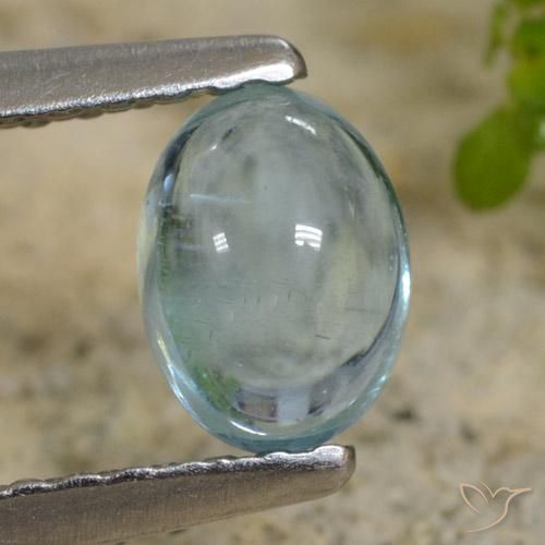 0.62ct Naturel Sarcelle léger Apatite, ovale, Transparent
