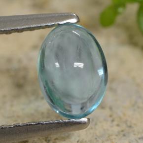 Apatite turquoise naturelle coupe ovale, 0,83 ct, transparent