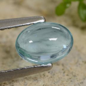 Apatite turquoise naturelle coupe ovale, 0,83 ct, transparent