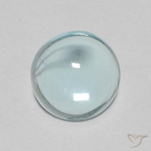 0.69ct Naturel Bleu-vert léger Apatite, Tour, Transparent