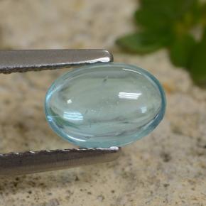 Apatite turquoise naturelle coupe ovale, 0,67 ct, transparent