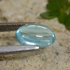 Apatite turquoise naturelle coupe ovale, 0,67 ct, transparent