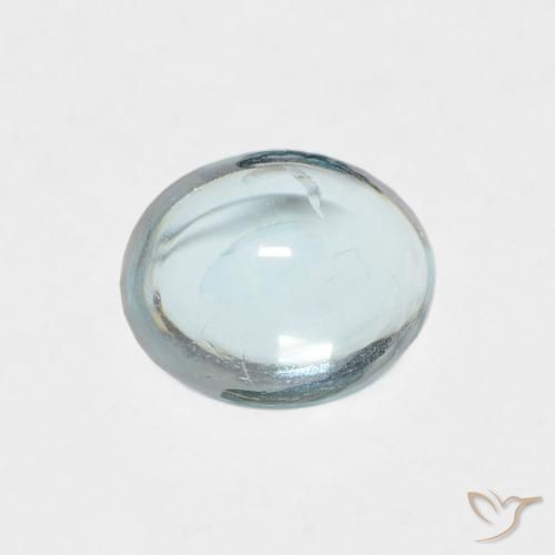 0.74ct Naturel Bleu-vert léger Apatite, ovale, Transparent