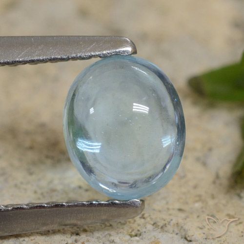 0.74ct Naturel Sarcelle léger Apatite, ovale, Transparent