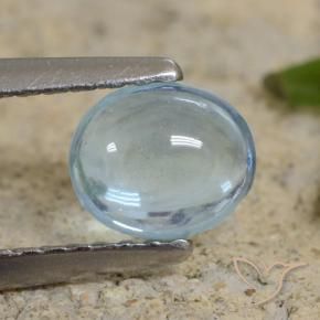 Apatite Sarcelle léger naturelle ovale, 0.74 ct, Transparent