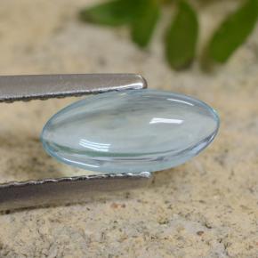Apatite turquoise naturelle marquise, 0,73 ct, transparent