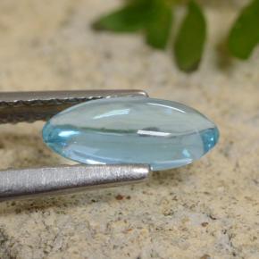 Apatite turquoise naturelle marquise, 0,73 ct, transparent