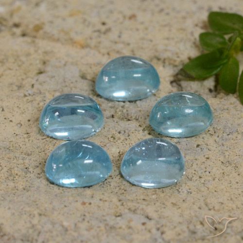 2.13ctw Naturel Vert bleu clair Apatite, ovale, Transparent