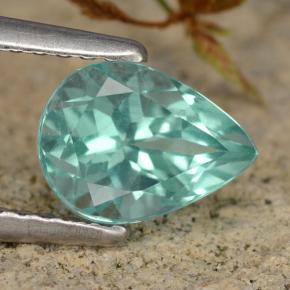 Apatite Vert bleu naturelle En forme de poire, 1.42 ct, VS