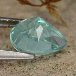 Apatite Vert bleu naturelle En forme de poire, 1.42 ct, VS