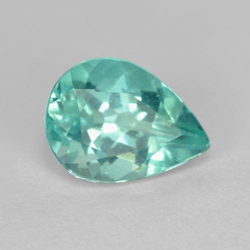 Apatite Vert bleuâtre naturelle En forme de poire, 1.24 ct, VS