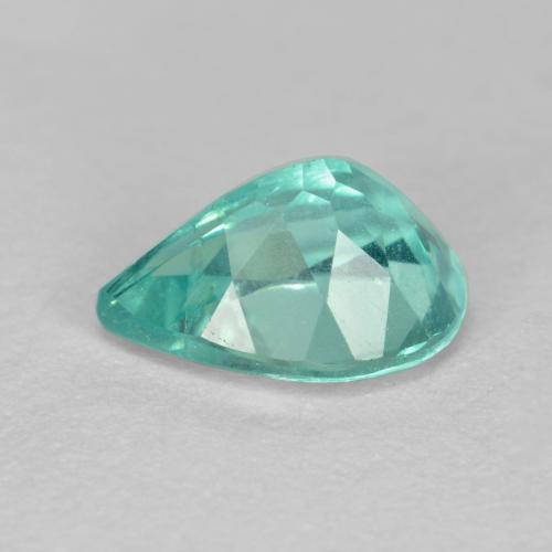 Apatite Vert bleuâtre naturelle En forme de poire, 1.24 ct, VS