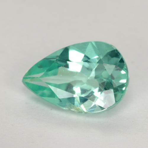 Apatite Vert bleuâtre naturelle En forme de poire, 1.27 ct, VS
