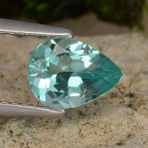 Apatite Vert bleu naturelle En forme de poire, 1.15 ct, VS