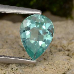 Apatite Vert bleu naturelle En forme de poire, 1.15 ct, VS