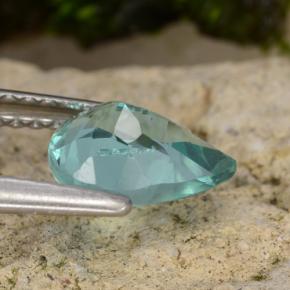 Apatite Vert bleu naturelle En forme de poire, 1.15 ct, VS